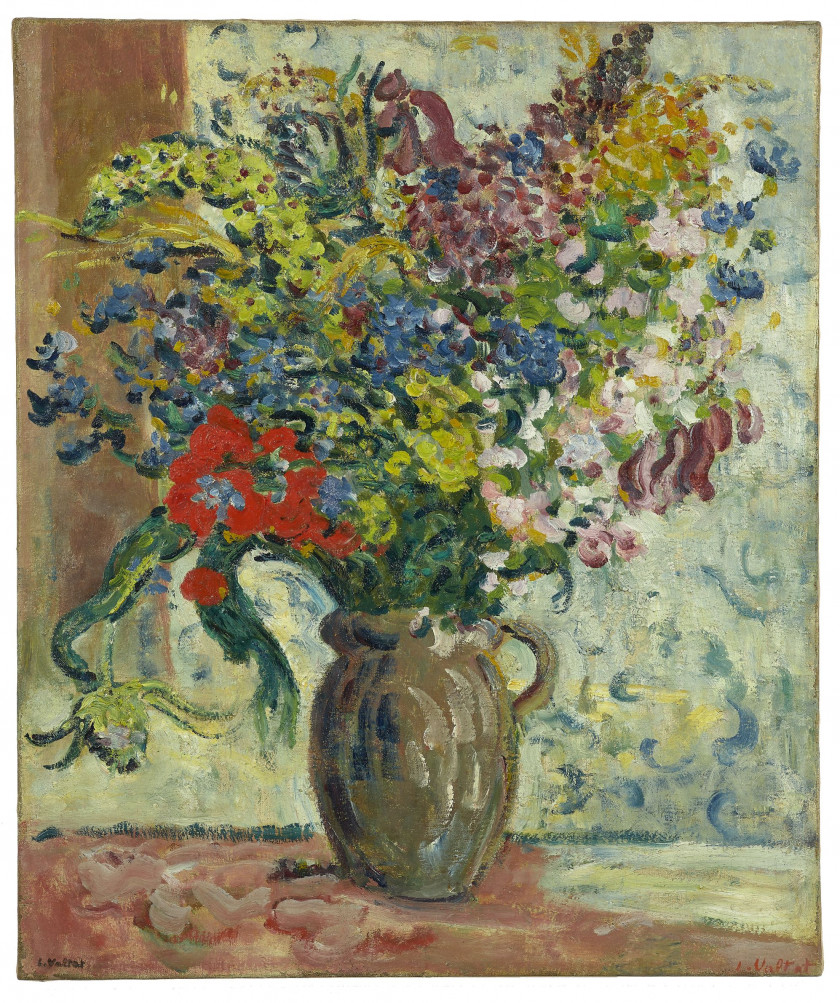 Louis VALTAT 1869 - 1952 Bouquet champêtre - circa 1908 Huile sur toile