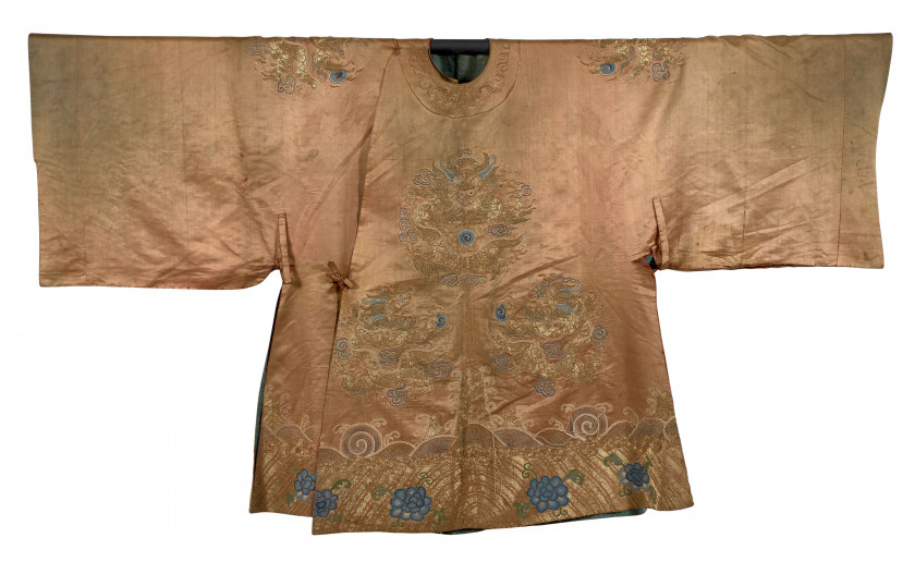 VESTE ET ROBE EN SOIE, Chine, dynastie Qing, époque Guangxu (1875-1908)