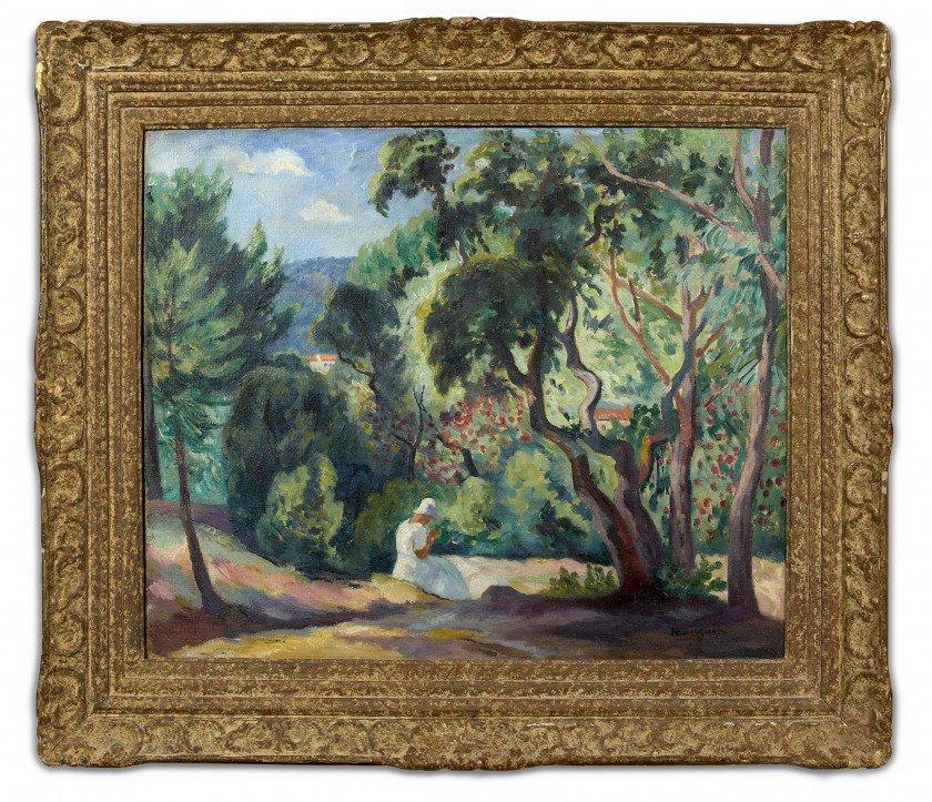 Henri Charles MANGUIN 1874 - 1949 Sous-bois à la Moutte, Saint-Tropez - 1921 Huile sur toile