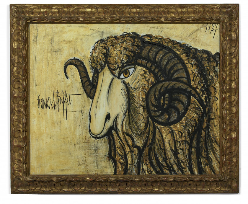 ¤ Bernard BUFFET 1928- 1999 Bélier - 1987 Huile sur toile