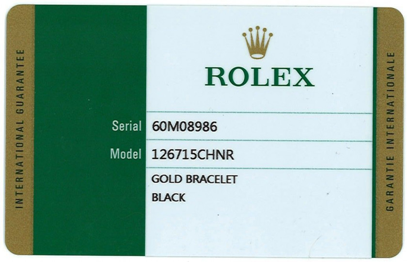 ROLEX  GMT Master II "Rootbeer", ref. 126715CHNR, n° 60M08986