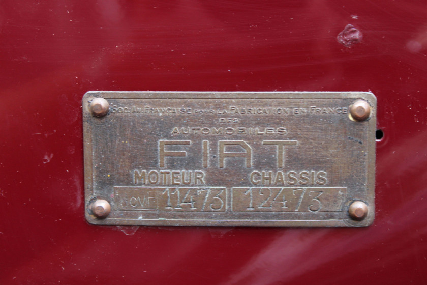 1933 Fiat Ballila 508 CS Spider Sport dite " Coppa d'Oro "  No reserve