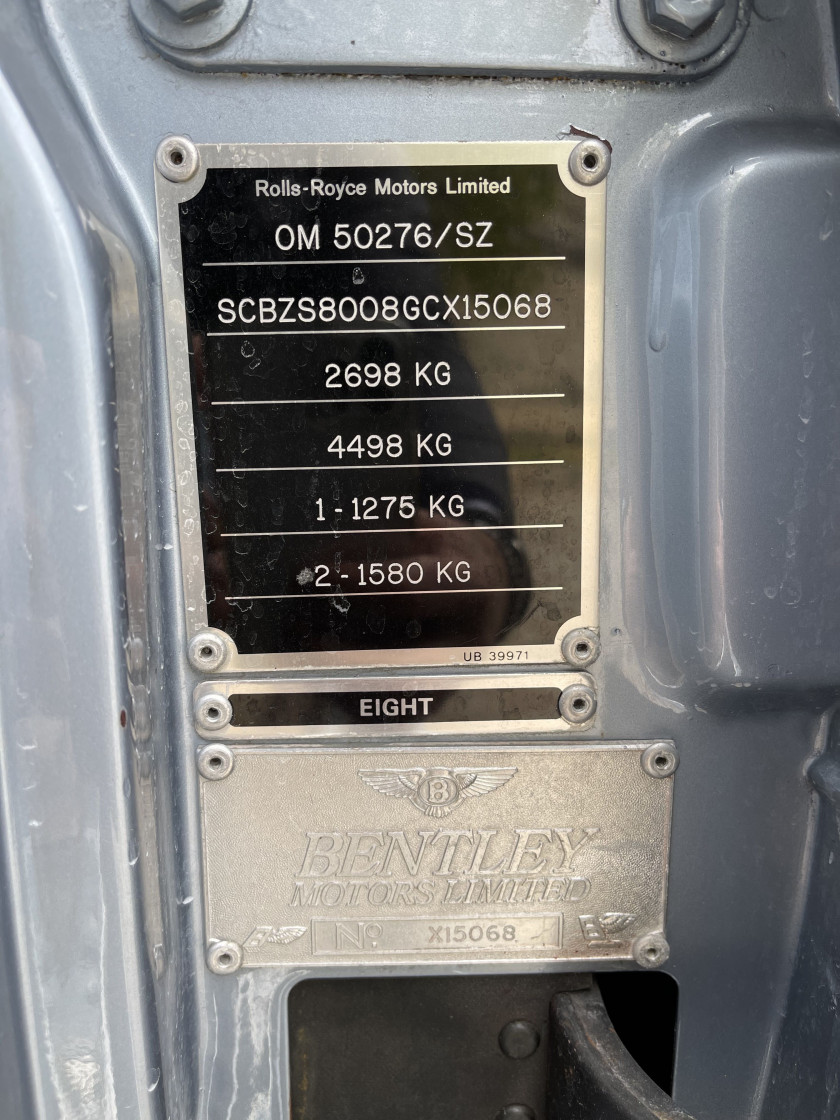 1986 Bentley Eight  No reserve