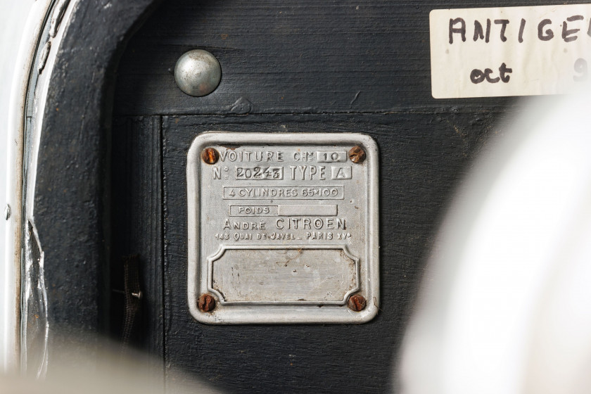 1920 Citroën Type A Torpédo  No reserve