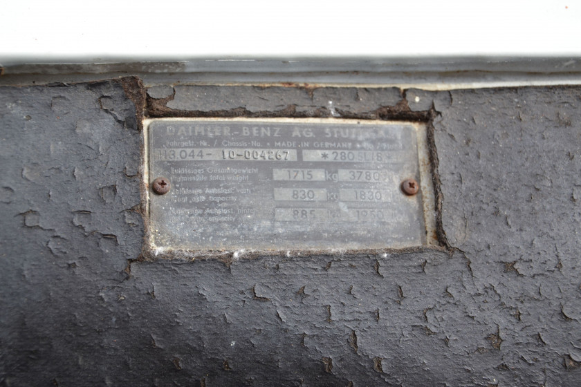 1968 Mercedes-Benz 280 SL avec Hard-top