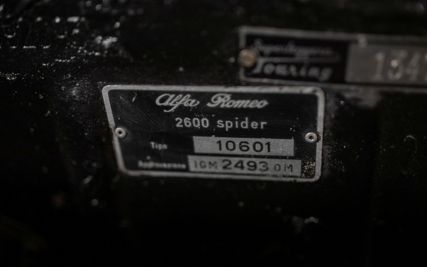1963 Alfa Romeo 2600 Spider Touring