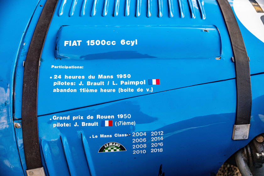 Ca. 1949 Fiat-Simca 1500 Spider Spéciale Le Mans 1950