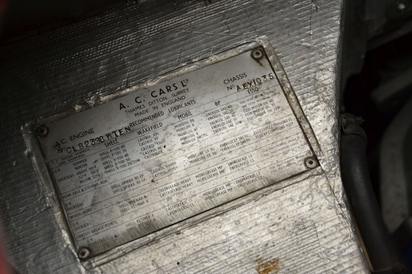 1959 AC Ace roadster  No reserve