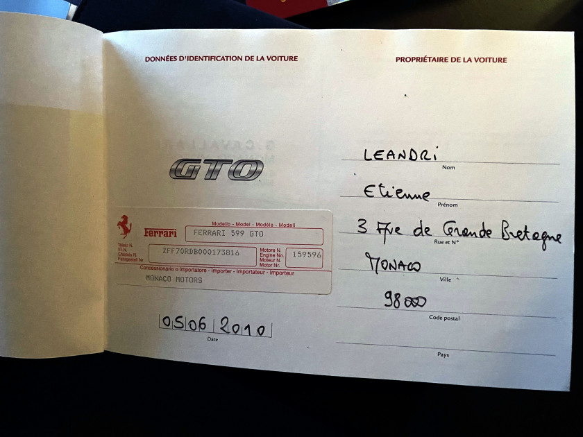 2010 Ferrari 599 GTO F1