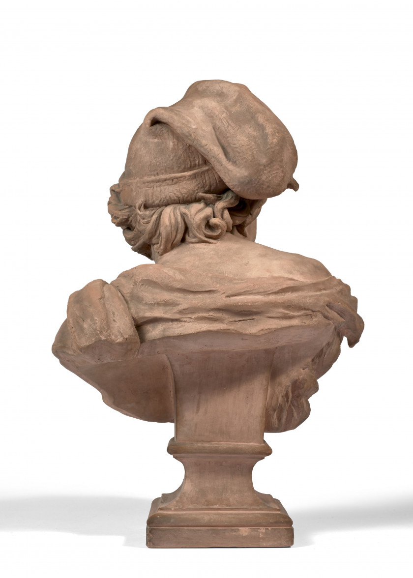 Jean-Baptiste CARPEAUX Valenciennes,1827 - Courbevoie,1875 Rieur napolitain n° 1 Terre cuite patinée