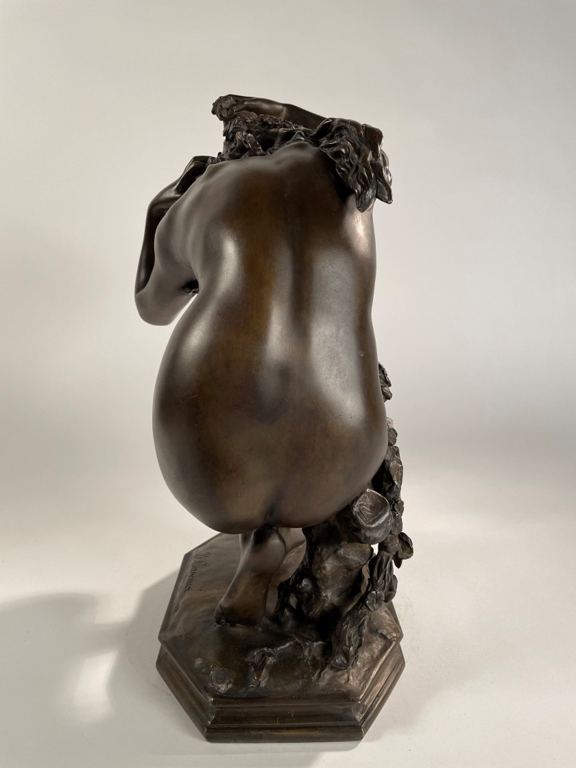 Jean-Baptiste CARPEAUX Valenciennes,1827 - Courbevoie, 1875 Flore accroupie Bronze à patine brun nuancé, fonte posthume