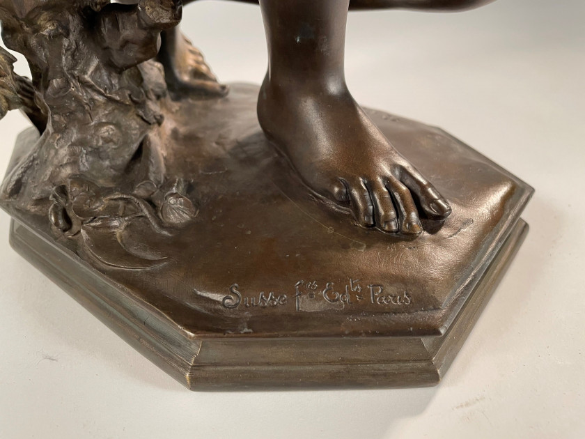 Jean-Baptiste CARPEAUX Valenciennes,1827 - Courbevoie, 1875 Flore accroupie Bronze à patine brun nuancé, fonte posthume