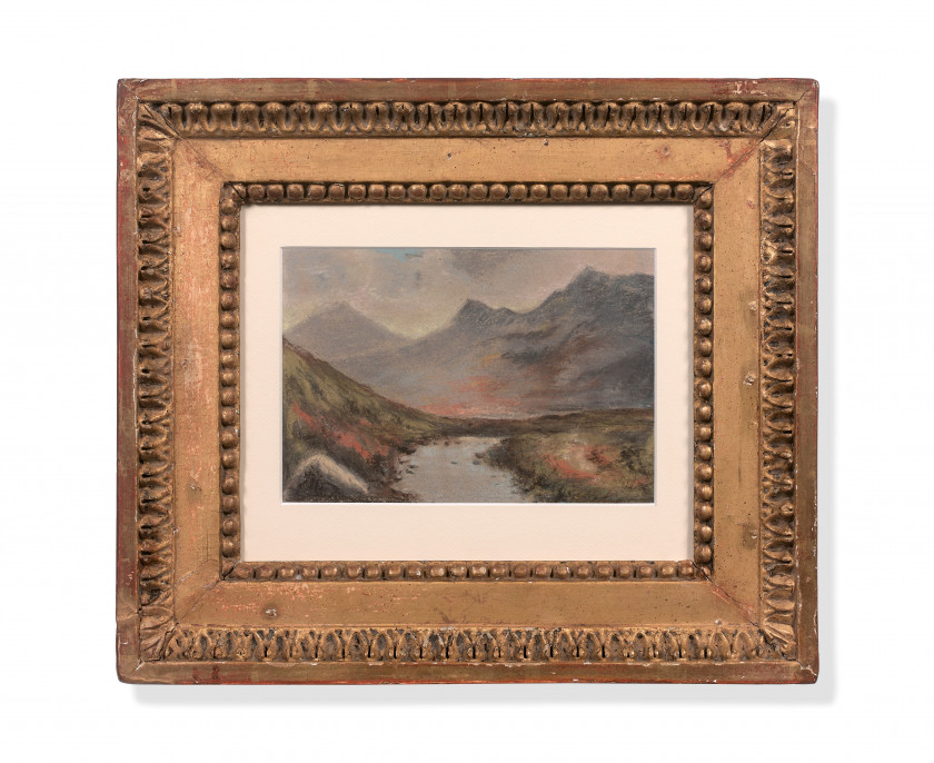 Elisabeth Louise VIGÉE-LE BRUN Paris, 1755 - 1842 Paysage montagneux Pastel
