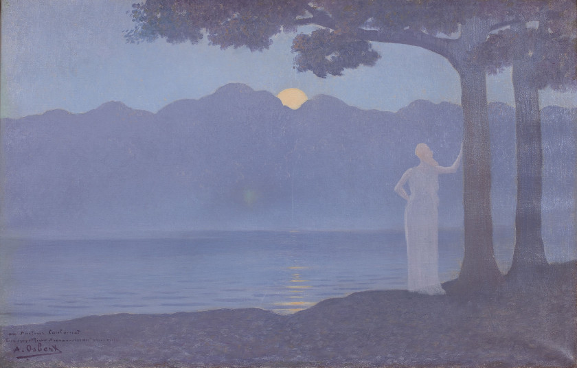 Alphonse OSBERT Paris, 1857 - 1939 "Harmonie lunaire" Huile sur toile (Toile d'origine)