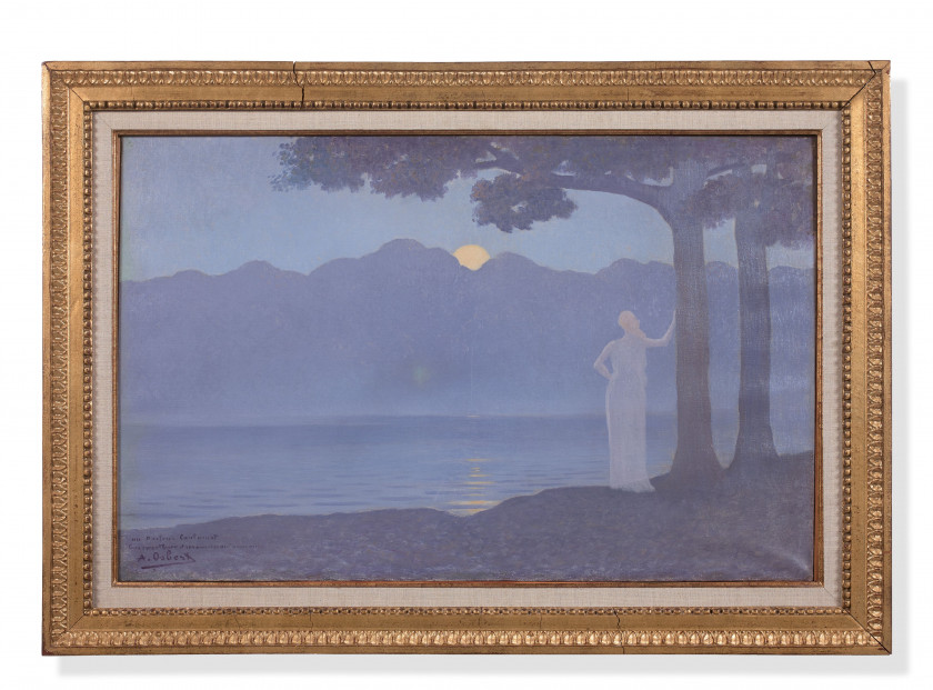 Alphonse OSBERT Paris, 1857 - 1939 "Harmonie lunaire" Huile sur toile (Toile d'origine)