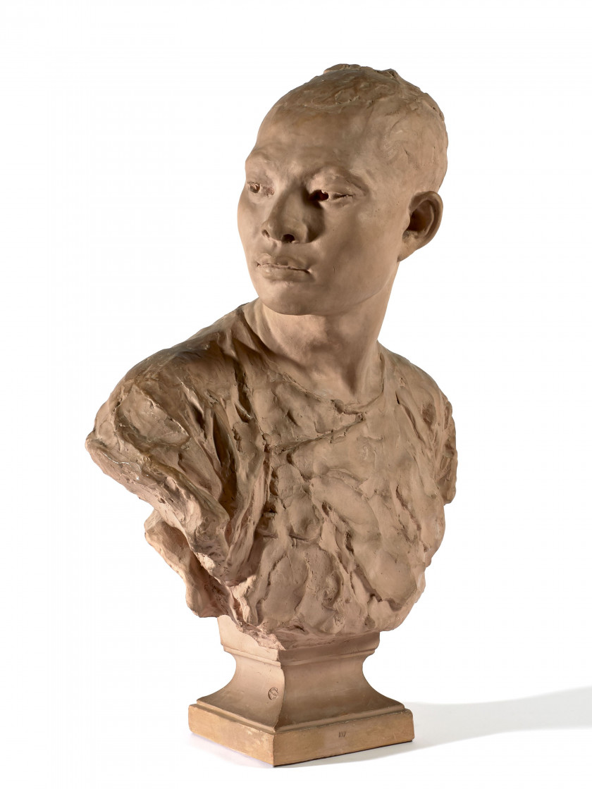 Jean-Baptiste CARPEAUX Valenciennes, 1827 - Courbevoie, 1875 Le Chinois (esquisse) Terre cuite