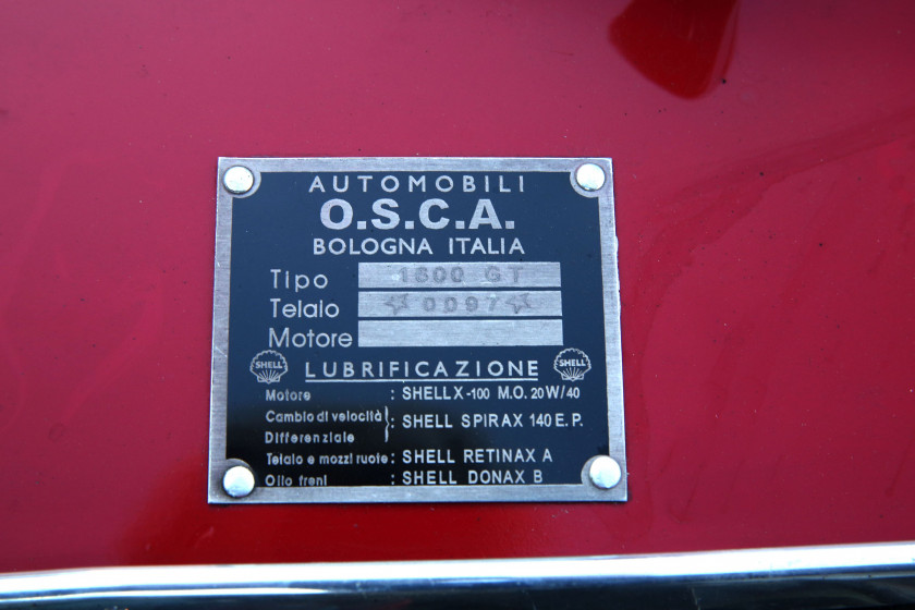 1963 Osca 1600 GT berlinette Zagato "double bubble"