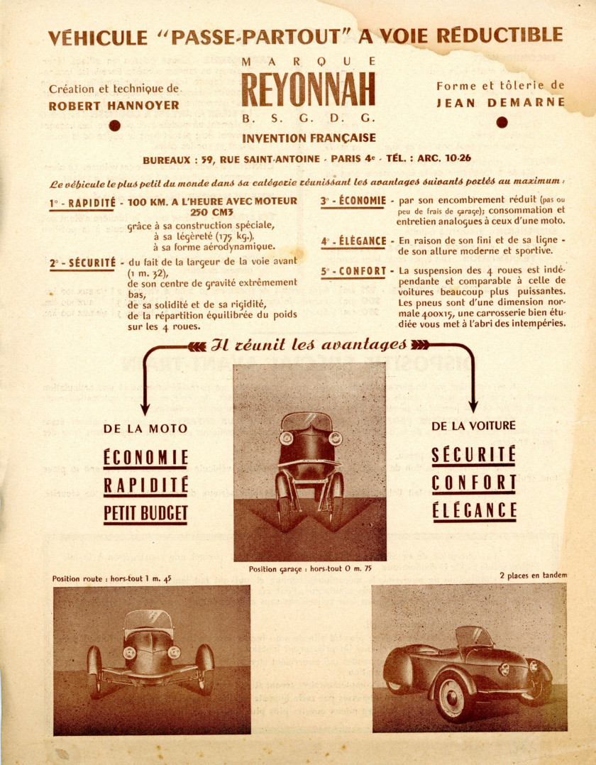 1951 Reyonnah 175 Prototype n°1  No reserve