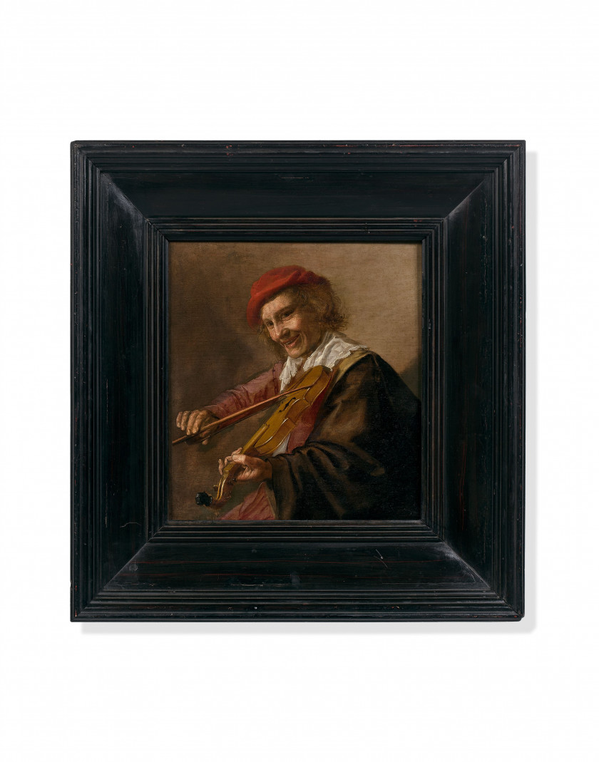 Jan Miense MOLENAER Haarlem, vers 1610 - 1668 Le Violoniste Huile sur panneau de chêne, une planche