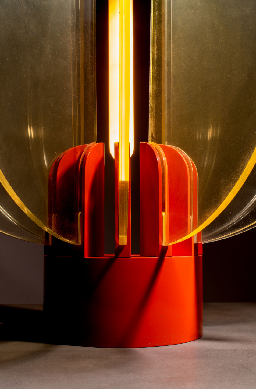 Gae AULENTI 1927-2012 Lampe de table dite "King Sun" - modèle créé en 1967