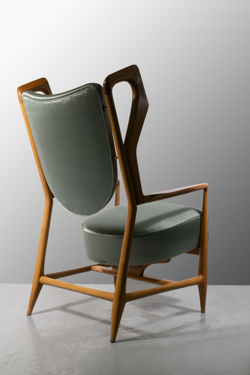 Gio PONTI 1891-1979 Rare paire de fauteuils mod. "Triennale" - 1951