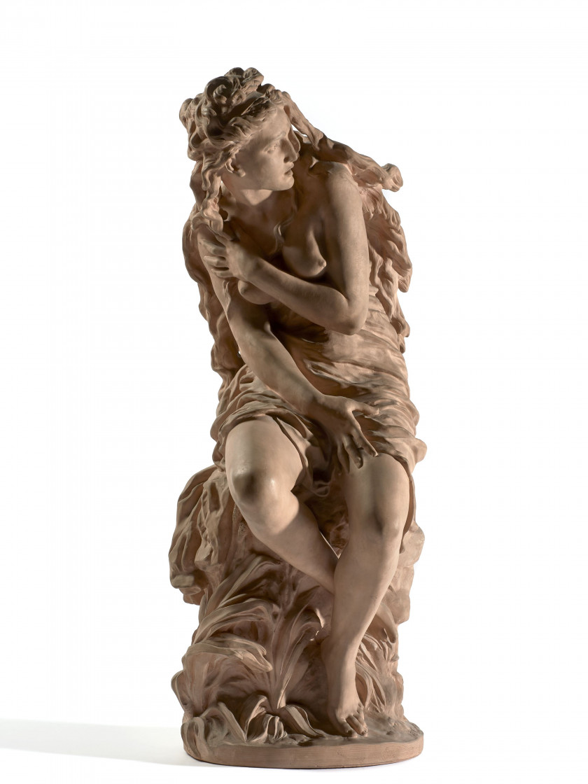 Jean-Baptiste CARPEAUX Valenciennes, 1827 - Courbevoie, 1875 Suzanne surprise Terre cuite