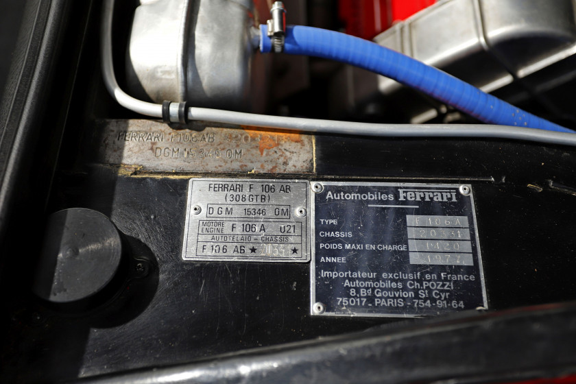 1976 Ferrari 308 GTB Vetroresina par Pininfarina