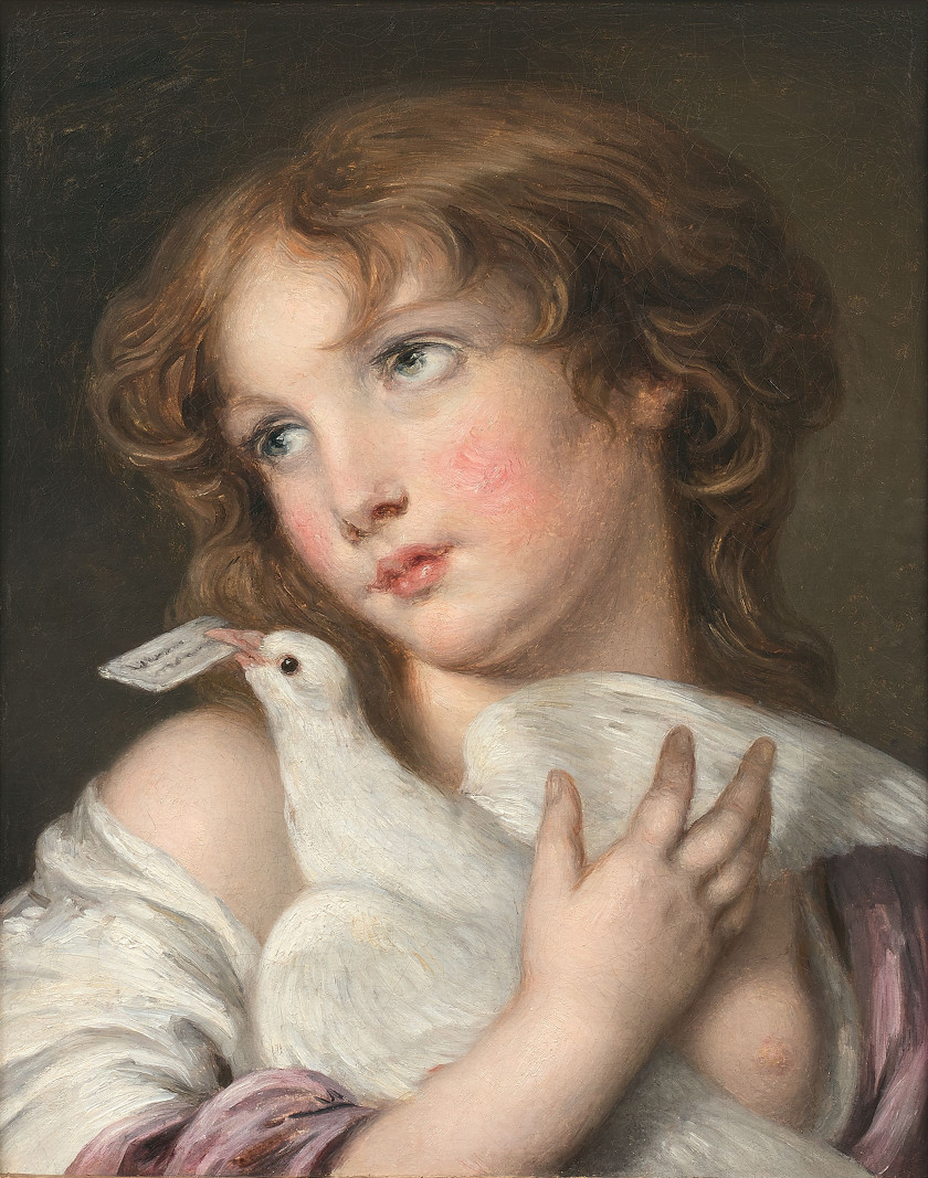 ¤ Jean-Baptiste GREUZE Tournus, 1725 - Paris, 1805 Le message d'amour Huile sur toile