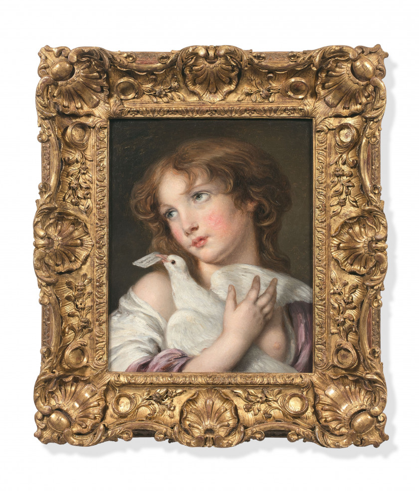 ¤ Jean-Baptiste GREUZE Tournus, 1725 - Paris, 1805 Le message d'amour Huile sur toile