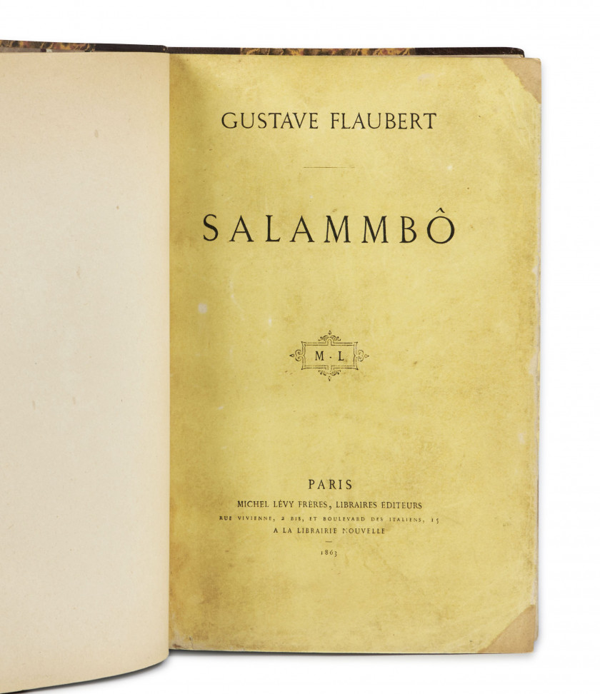 FLAUBERT (Gustave) Salammbô. Paris, Michel Lévy frères, 1863.