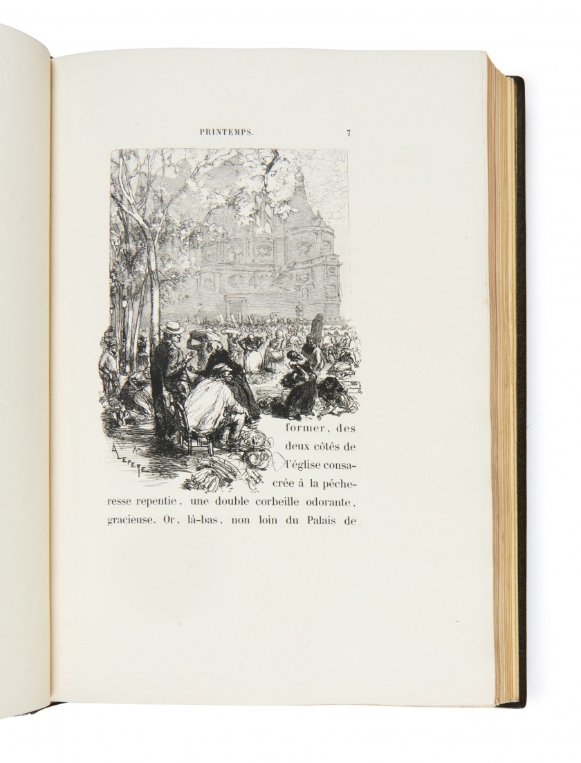 GOUDEAU (Émile) Paysages parisiens. Heures et saisons. Paris, imprimé pour Henri Beraldi, 1892.