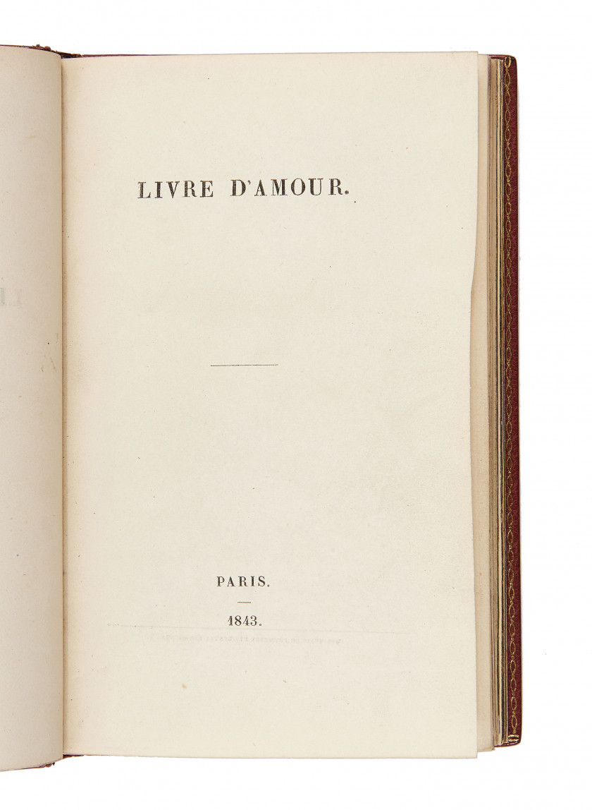 [SAINTE-BEUVE (Charles-Augustin)] Livre d'amour. Paris, [Pommeret et Guénot], 1843.