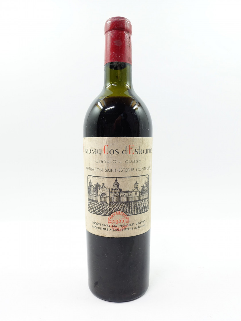 1 bouteille CHÂTEAU COS D'ESTOURNEL 1955 2è GC Saint Estèphe (mi-épaule