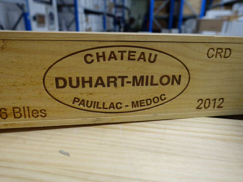 6 bouteilles CHÂTEAU DUHART MILON 2012 4è GC Pauillac Caisse bois d'origine