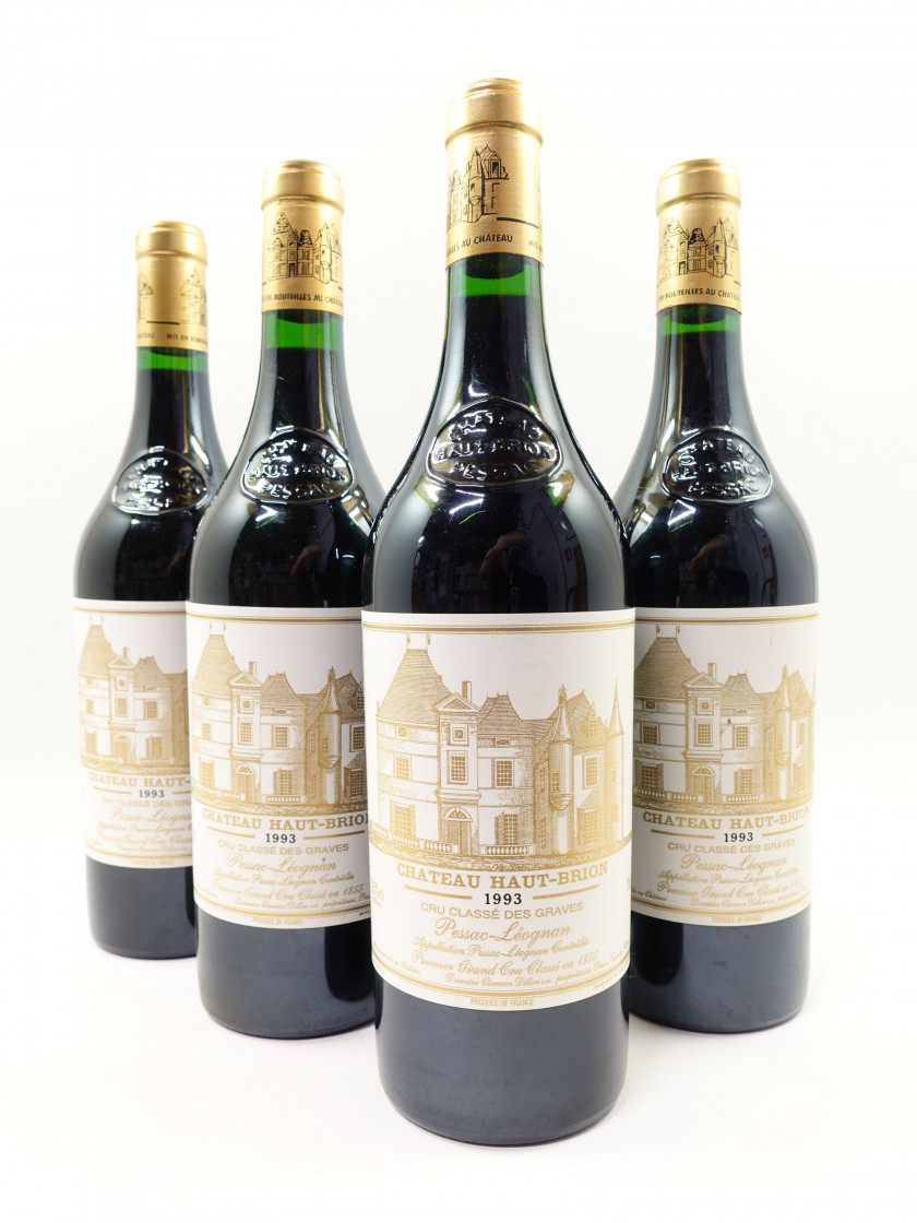 4 bouteilles CHÂTEAU HAUT BRION 1993 1er GC Pessac Léognan