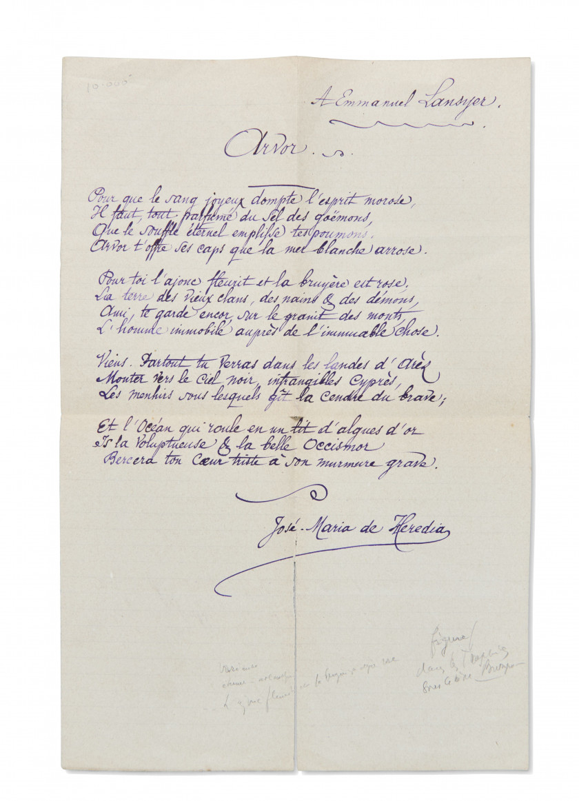 * HEREDIA (José Maria de) Les Trophées. Paris, Alphonse Lemerre, 1893.