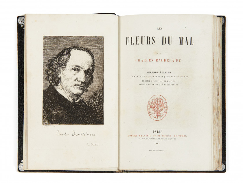 BAUDELAIRE (Charles) Les Fleurs du mal. Paris, Poulet-Malassis et de Broise, 1861.