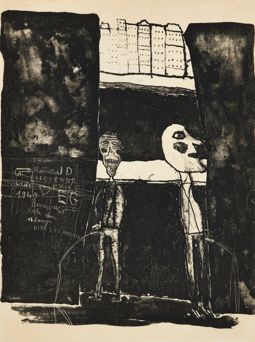 [DUBUFFET].- GUILLEVIC (Eugène) Les Murs. Paris, Les Éditions du Livre, [1950].