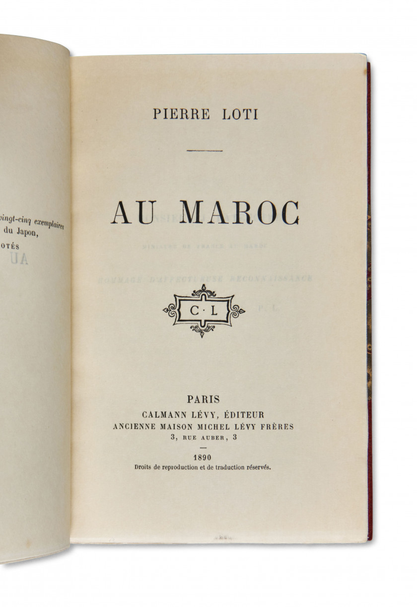 * LOTI (Pierre) Au Maroc. Paris, Calmann Lévy, 1890.