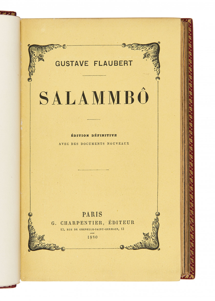 * FLAUBERT (Gustave) Salammbô. Paris, G. Charpentier, 1880.