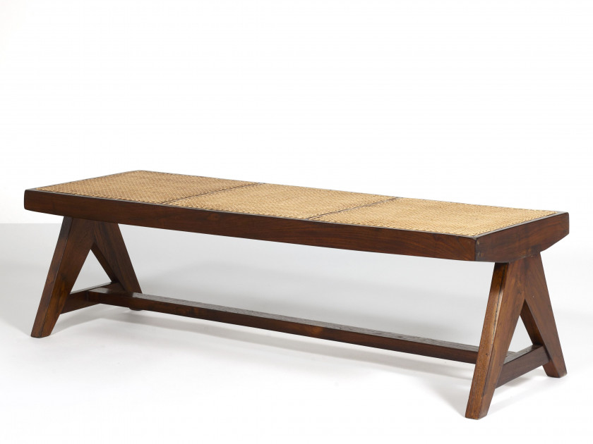 Pierre JEANNERET 1896-1967 Banc - circa 1955-1956