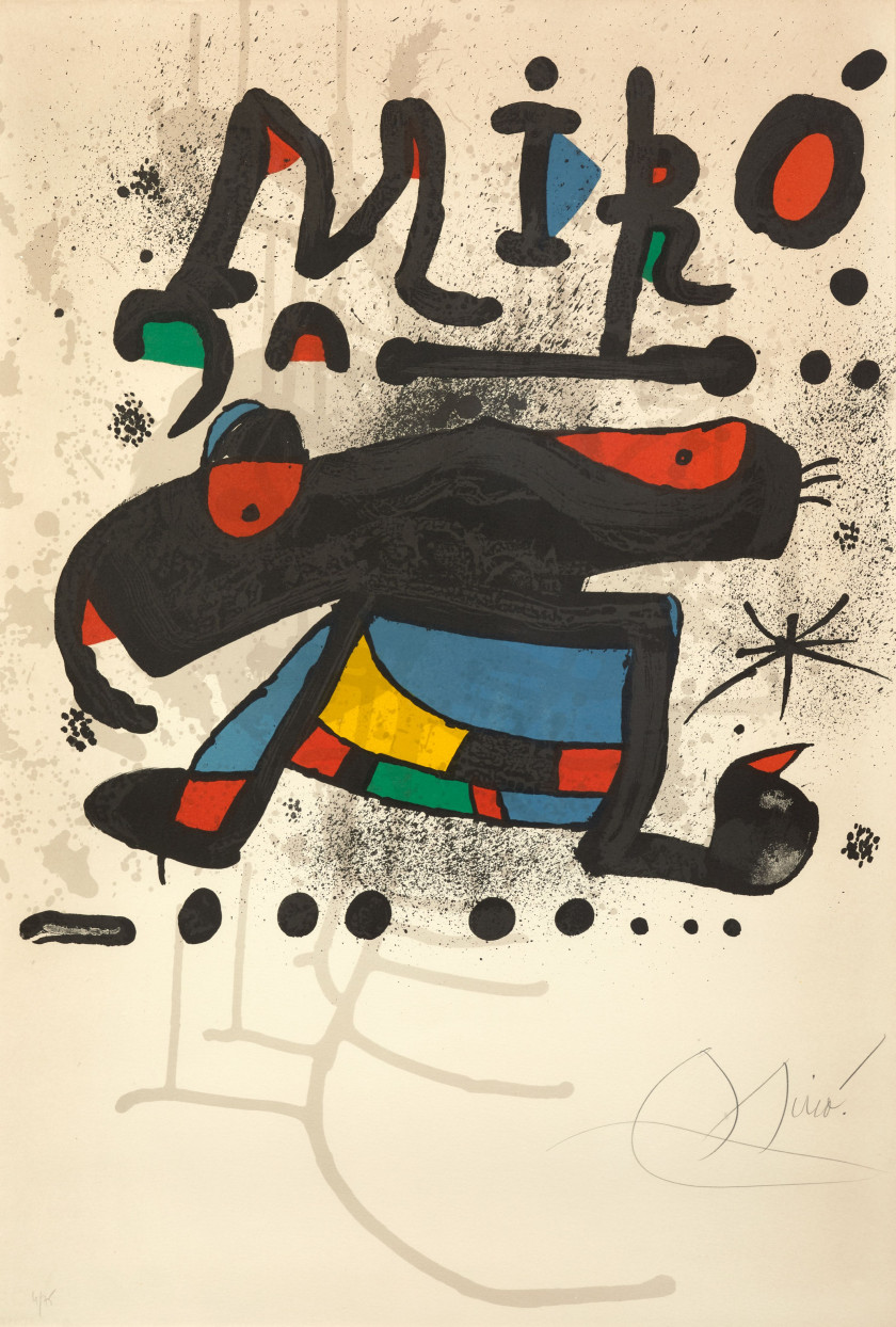 Joan MIRÓ (1893 - 1983) 100 sculptures - 1978 Lithographie en couleurs