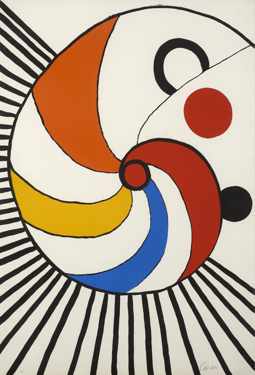 Alexander CALDER (1898 - 1976) Spirales – 1969 Lithographie en couleurs