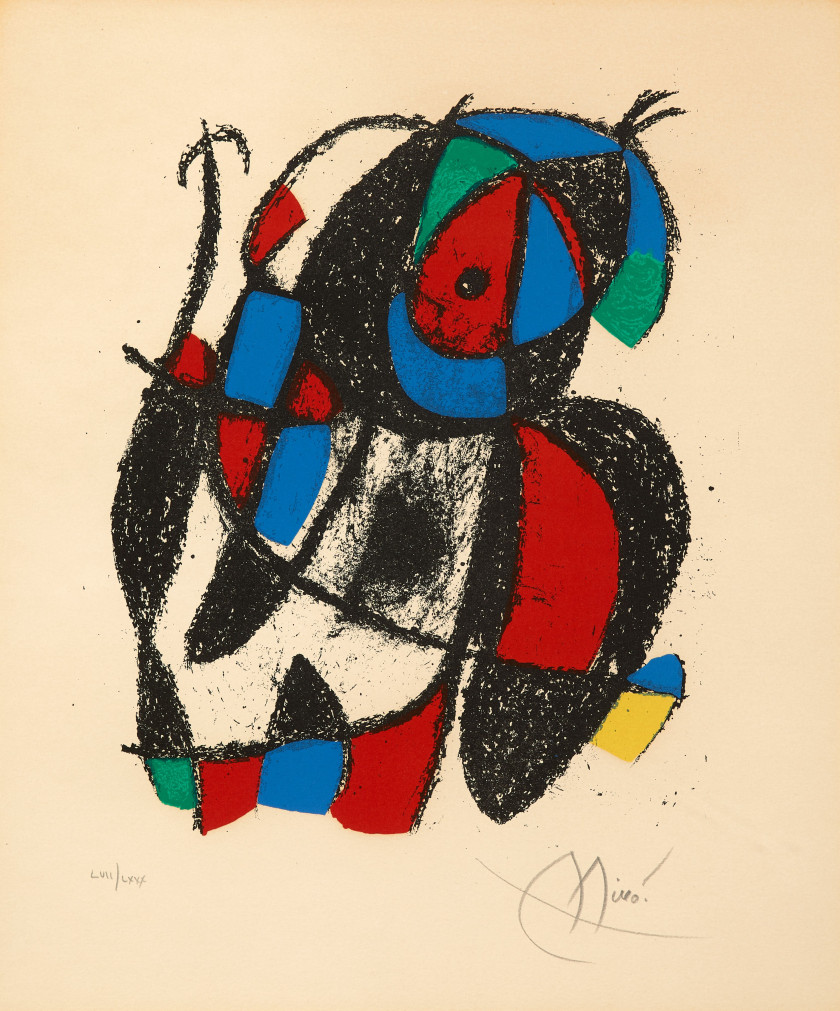 Joan MIRÓ (1893 - 1983) Miró Lithographe II - 1974 Lithographie en couleurs