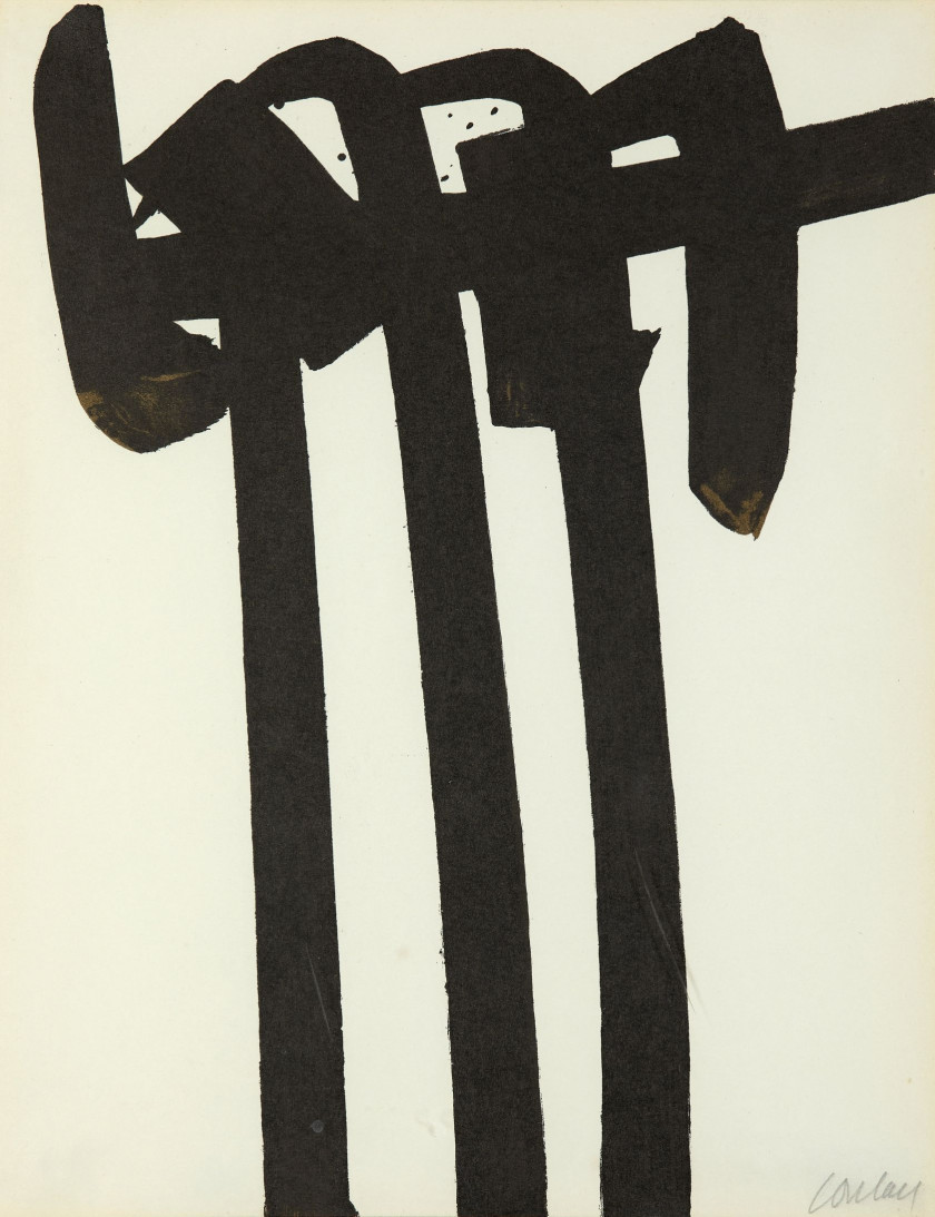 Pierre SOULAGES (Né en 1919) Lithographie 28 - 1970 Lithographie en couleurs