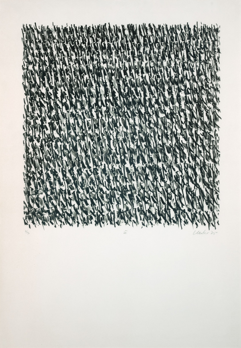 Günther UECKER (Né en 1930) Manuelle Strukturen - 1975 - une planche Planche IX de l'album