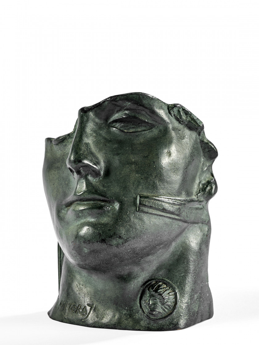 Igor MITORAJ (1944 - 2014) Centurion II -1987 Bronze à patine bleue