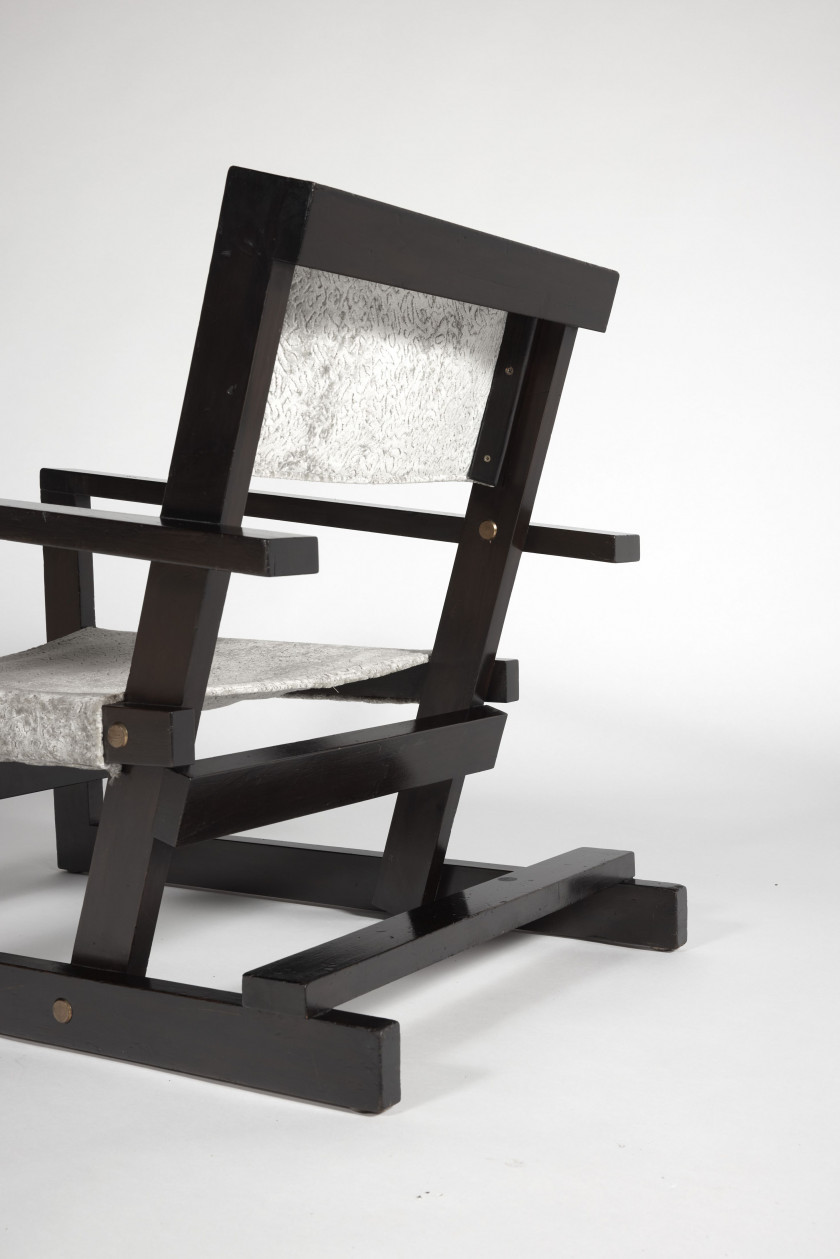 André SORNAY 1902-2000 Fauteuil de repos constructiviste - circa 1950