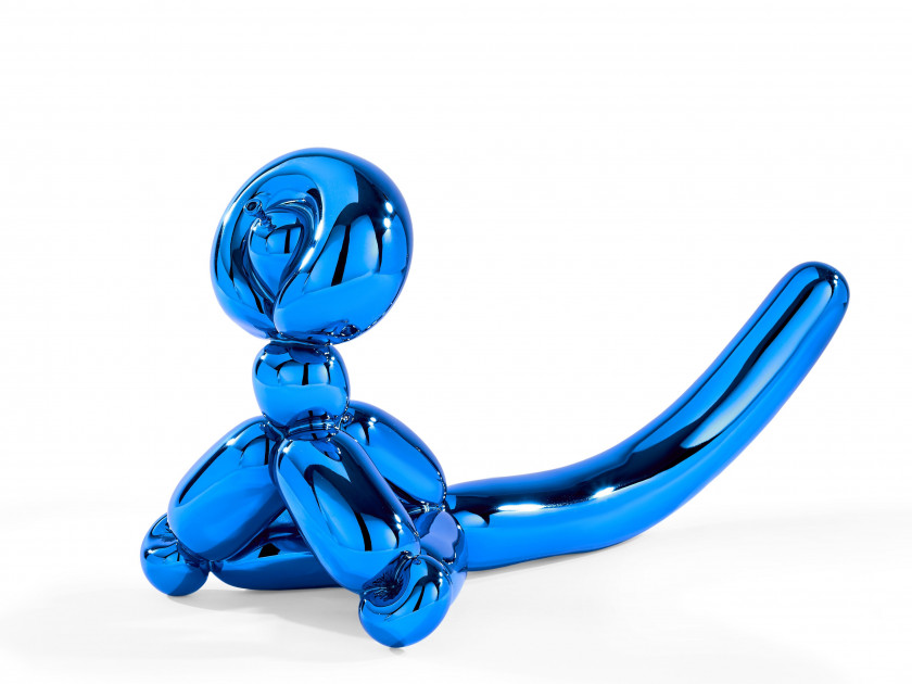 Jeff KOONS (Né en 1955) Balloon Monkey (Blue) - 2017 Porcelaine émaillée