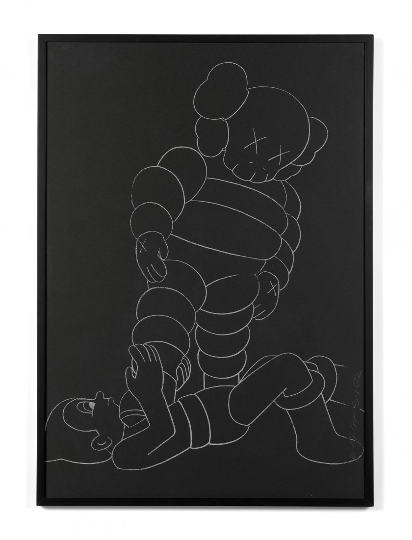 KAWS (Né en 1974) Chum vs Astroboy - 2002 Sérigraphie en noir